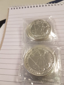 1 Oz Silver Britannia Coins, £35