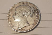 Cargar imagen en el visor de la galería, Queen Victoria Silver Crown Coin, year 1844