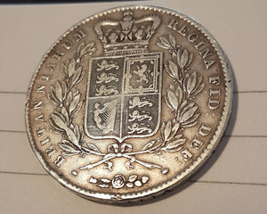 Queen Victoria Silver Crown Coin, year 1844